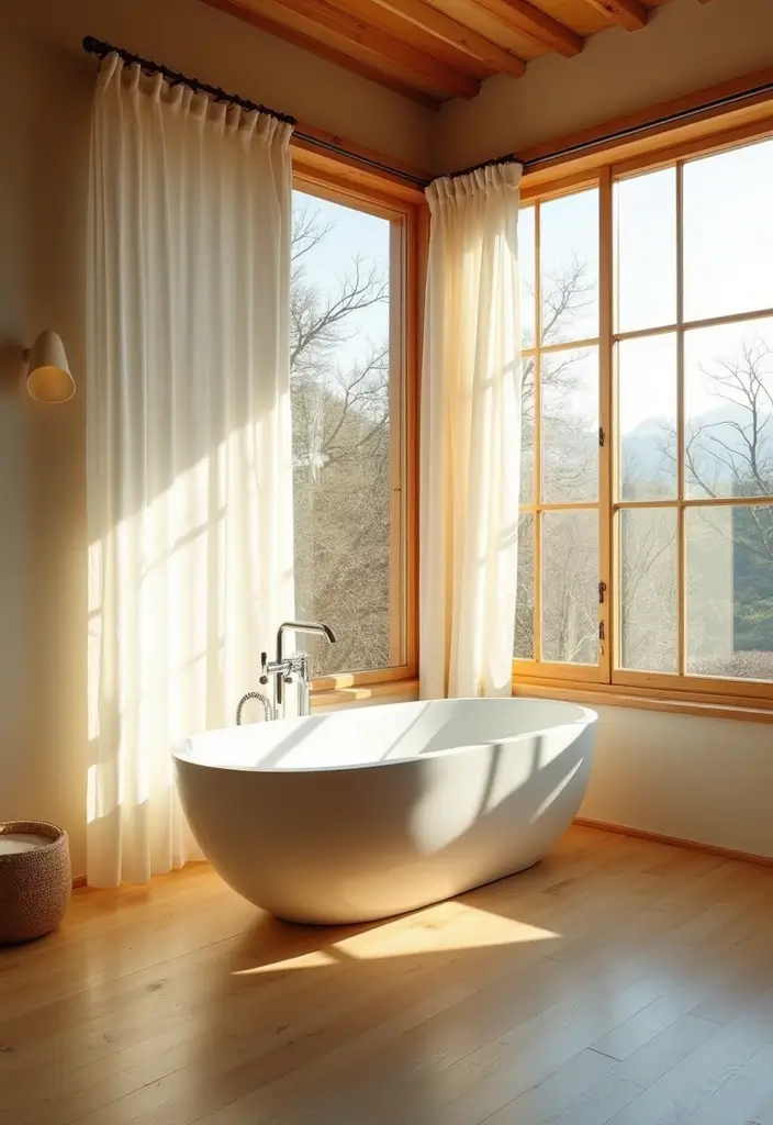 25 Japandi Bathroom Ideas Blending Minimalism and Warmth 13 25 Japandi Bathroom Ideas Blending Minimalism and Warmth - 13. Embracing Natural Light
