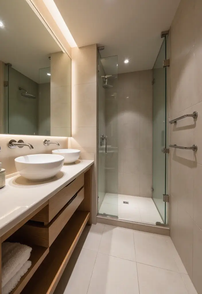 25 Japandi Bathroom Ideas Blending Minimalism and Warmth 14 25 Japandi Bathroom Ideas Blending Minimalism and Warmth - 14. Integrated Technology