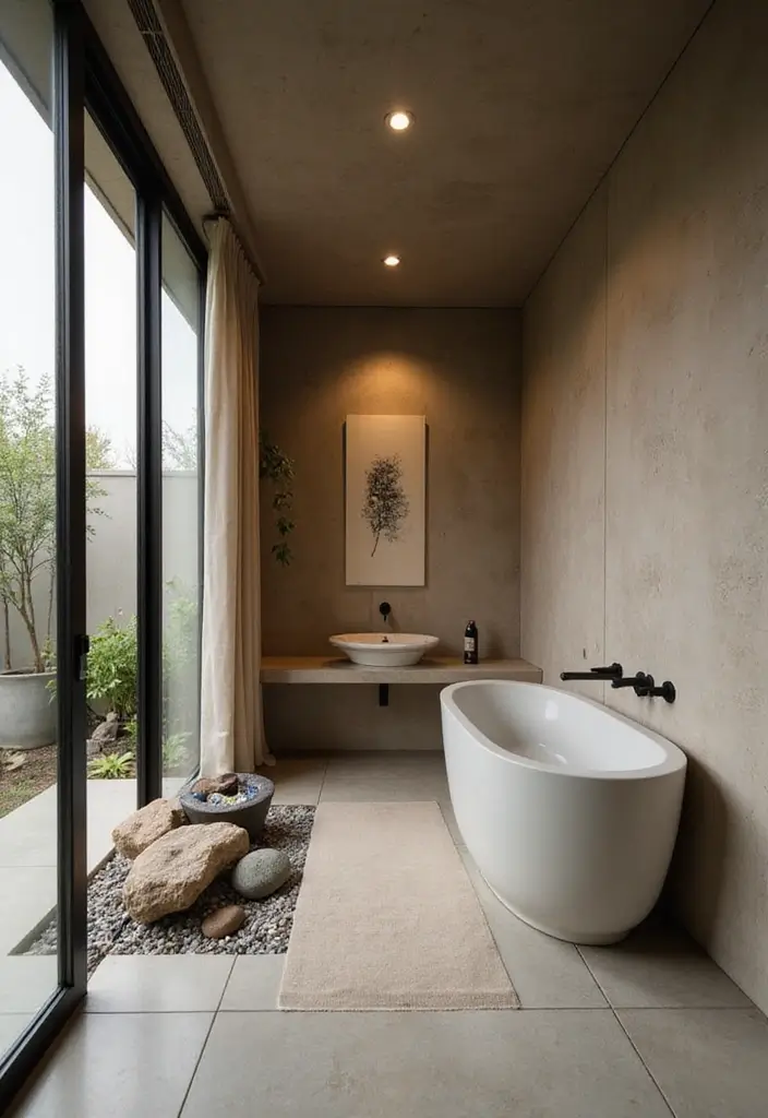 25 Japandi Bathroom Ideas Blending Minimalism and Warmth 16 25 Japandi Bathroom Ideas Blending Minimalism and Warmth - 16. Zen-inspired Design