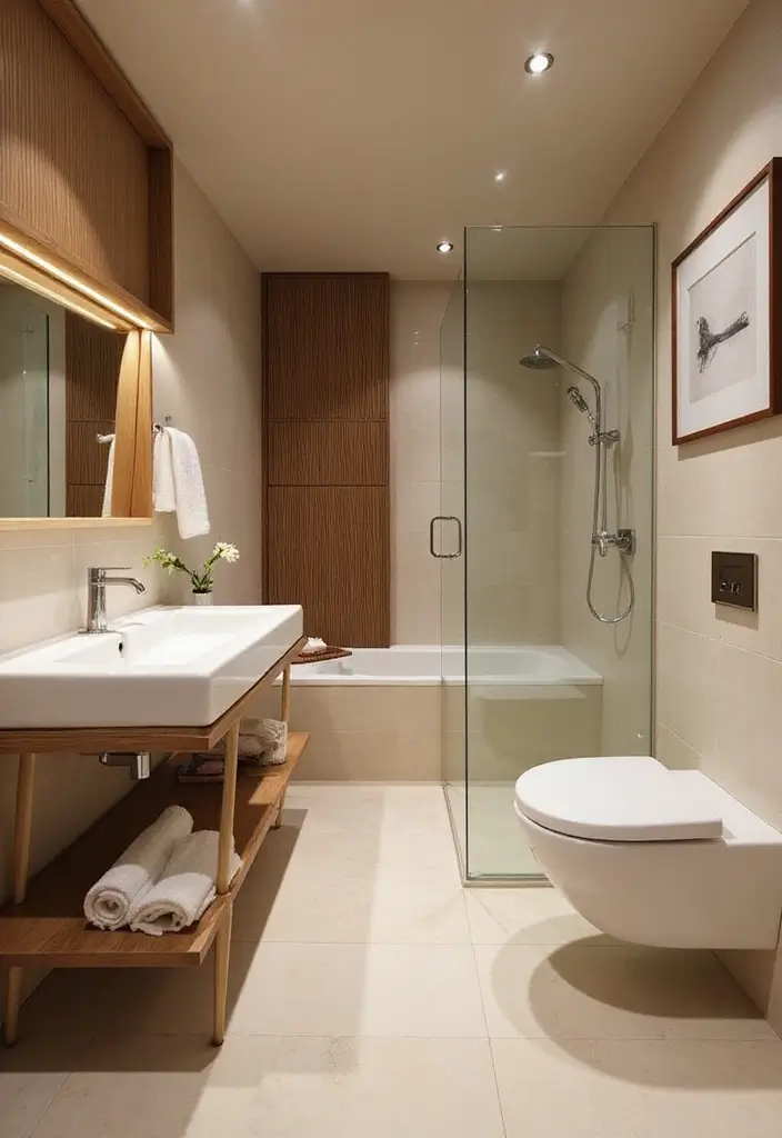 25 Japandi Bathroom Ideas Blending Minimalism and Warmth 17 25 Japandi Bathroom Ideas Blending Minimalism and Warmth - 17. Soft Curves