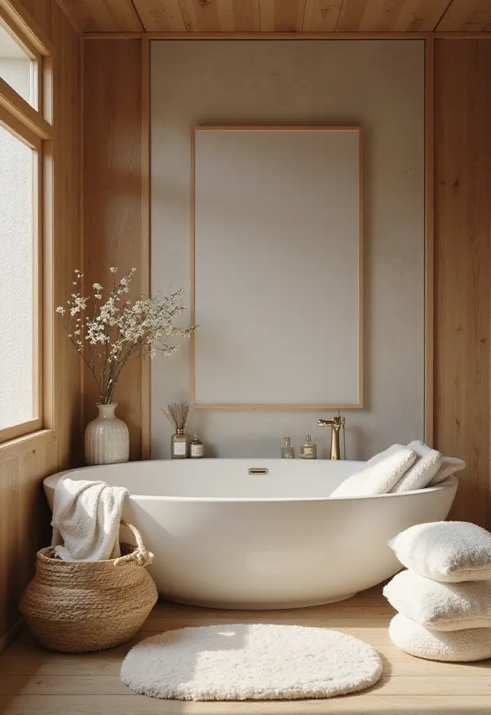 25 Japandi Bathroom Ideas Blending Minimalism and Warmth 20 25 Japandi Bathroom Ideas Blending Minimalism and Warmth - 20. Spa-like Elements