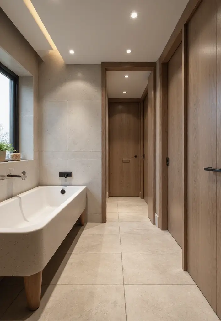 25 Japandi Bathroom Ideas Blending Minimalism and Warmth 22 25 Japandi Bathroom Ideas Blending Minimalism and Warmth - 22. Seamless Transitions