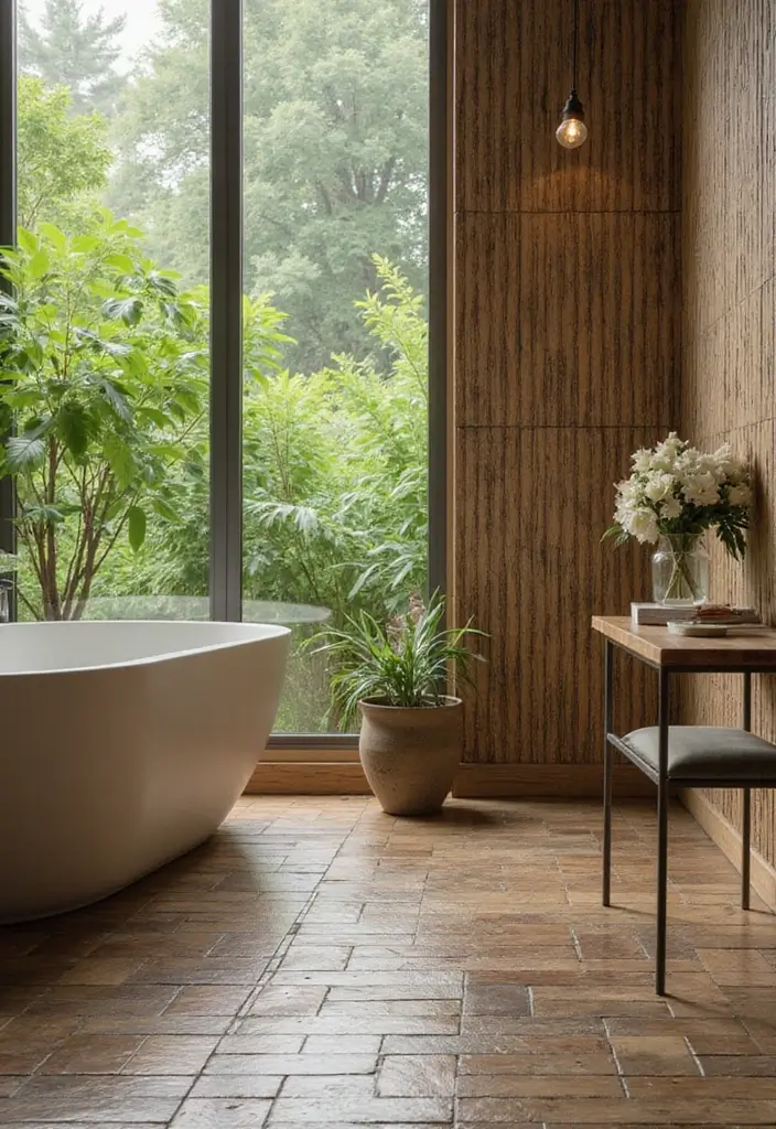 27 Bathroom Tiles Design Ideas to Upgrade Any Space - 1. Sustainable Bamboo Tiles