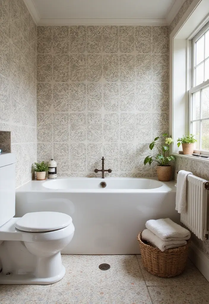 27 Bathroom Tiles Design Ideas to Upgrade Any Space - 16. Vintage Inspired Tiles