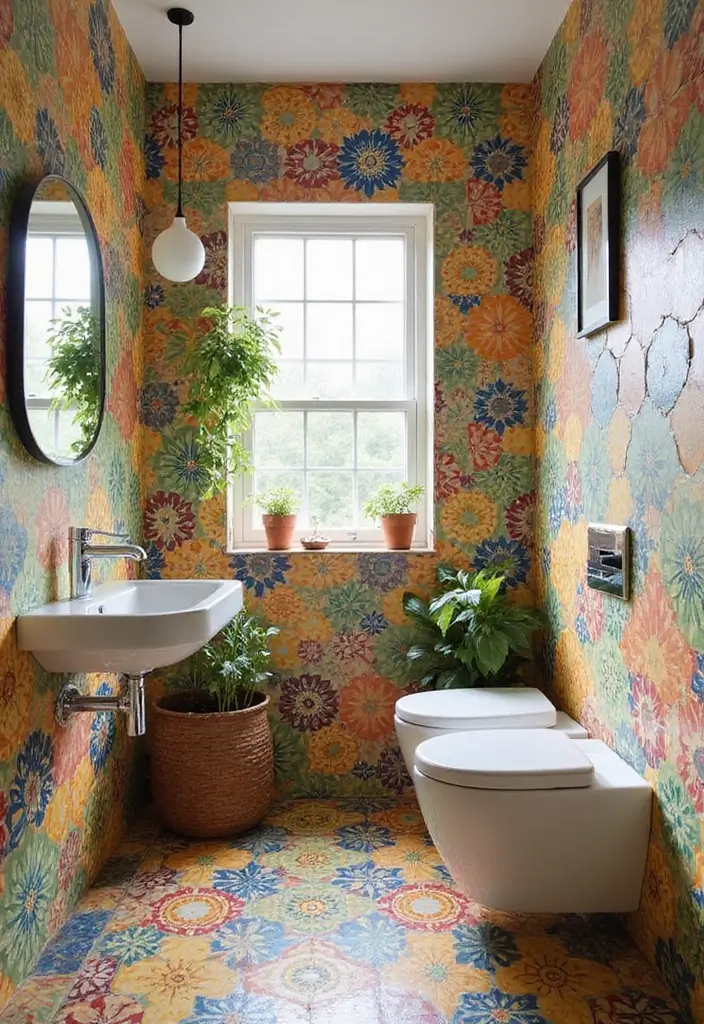 27 Bathroom Tiles Design Ideas to Upgrade Any Space - 17. Eco-Friendly Cement Tiles