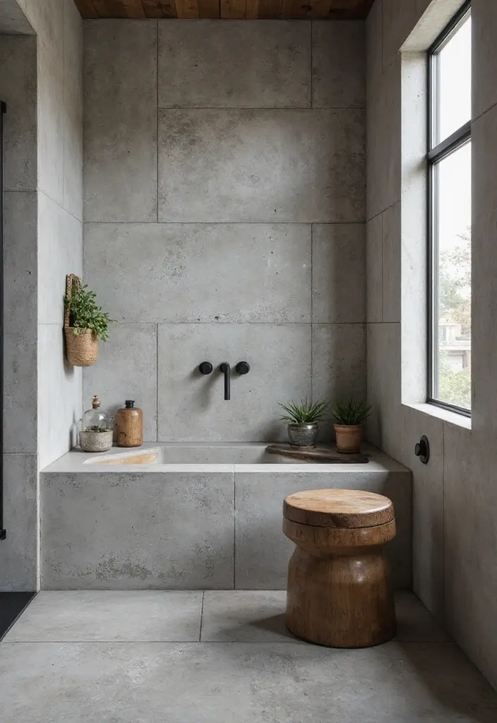 27 Bathroom Tiles Design Ideas to Upgrade Any Space - 23. Industrial Look Tiles