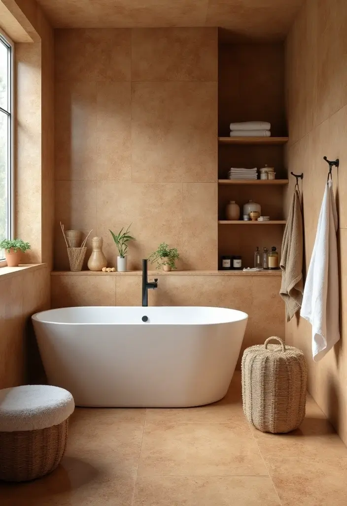 27 Bathroom Tiles Design Ideas to Upgrade Any Space - 25. Eco-Friendly Cork Tiles