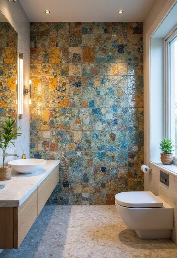 27 Bathroom Tiles Design Ideas to Upgrade Any Space - 9. Mosaic Tiles