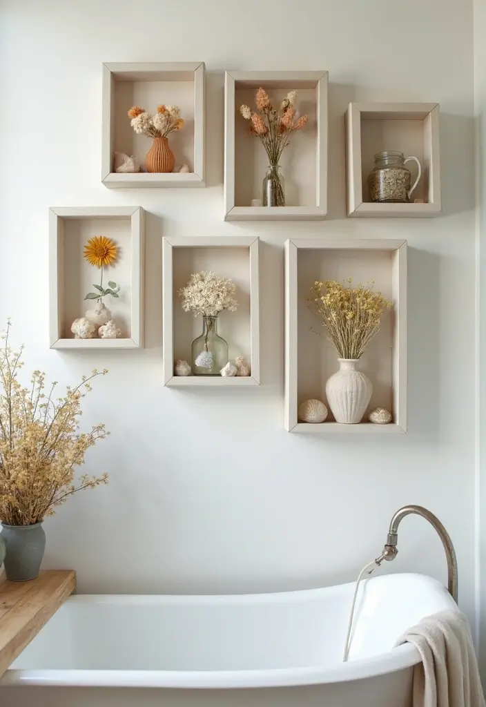 27 Bathroom Wall Decor Ideas That Elevate Your Style 16 27 Bathroom Wall Decor Ideas That Elevate Your Style - 16. Shadow Boxes