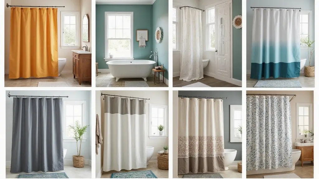 27 Bathroom with Shower Curtain Ideas That Look Stylish