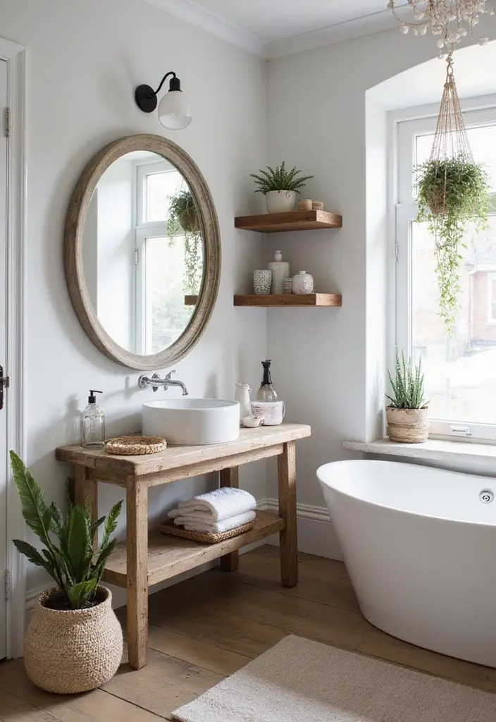 27 Scandinavian Bathroom Ideas That Are Bright and Minimal - 15. Vintage Touches