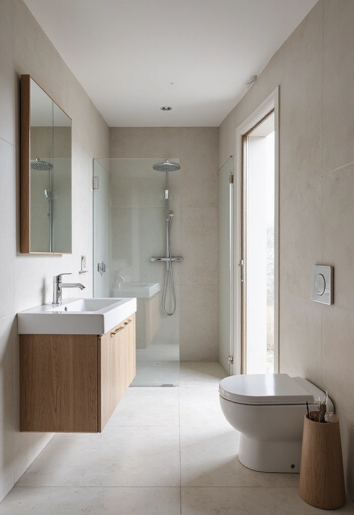 27 Scandinavian Bathroom Ideas That Are Bright and Minimal - 18. Well-Designed Layouts