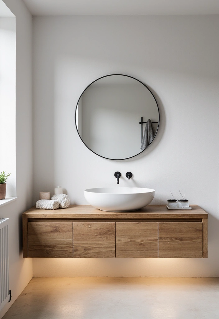 27 Scandinavian Bathroom Ideas That Are Bright and Minimal - 2. Floating Vanity Wonders