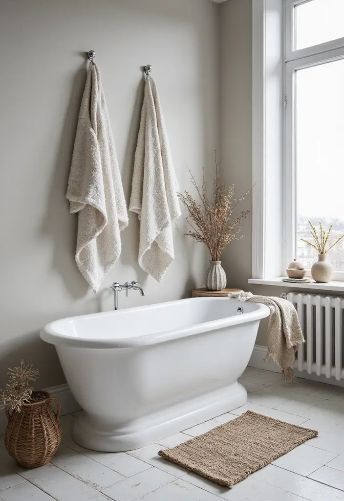 27 Scandinavian Bathroom Ideas That Are Bright and Minimal - 20. Seasonal Decor Changes