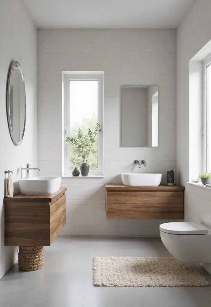 27 Scandinavian Bathroom Ideas That Are Bright and Minimal - 22. Space-Saving Solutions