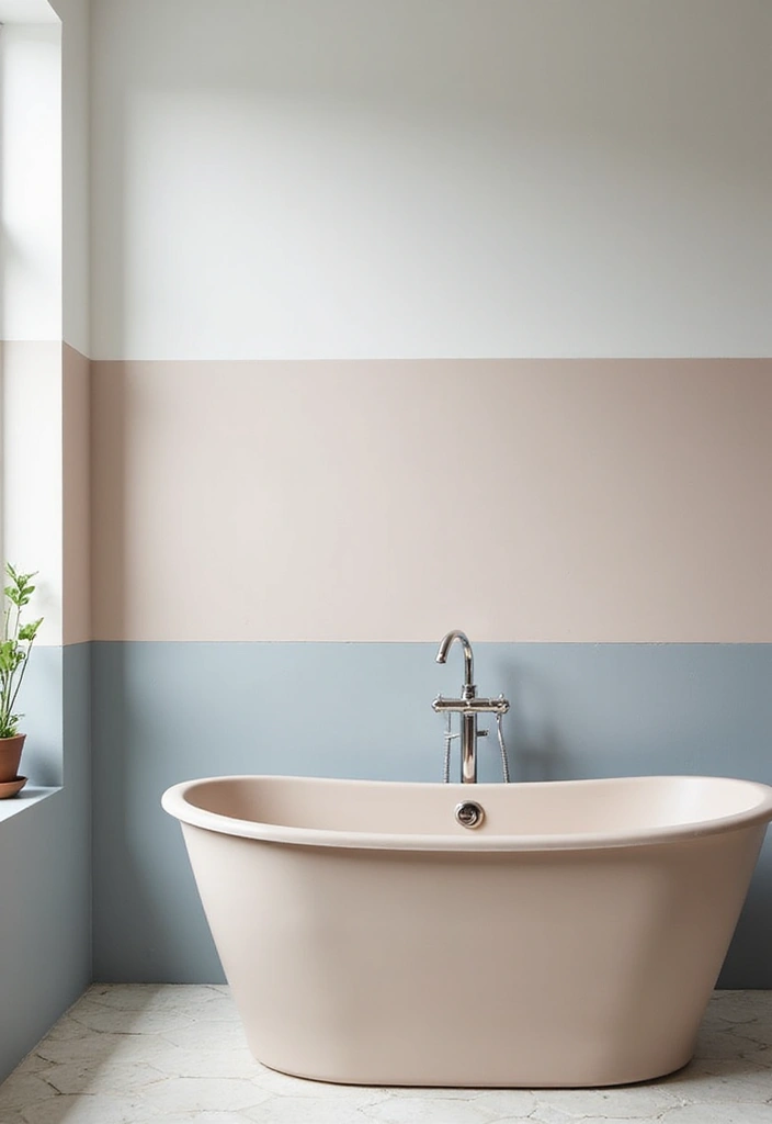 27 Scandinavian Bathroom Ideas That Are Bright and Minimal - 24. Soft Color Gradients