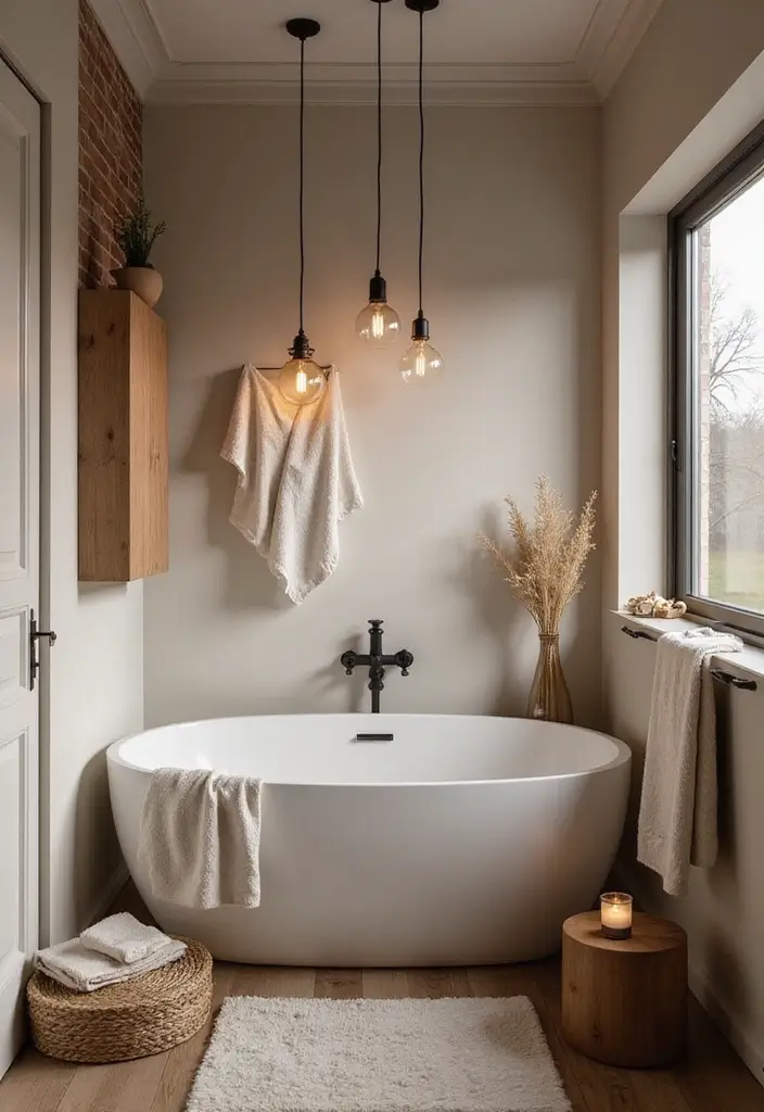 27 Scandinavian Bathroom Ideas That Are Bright and Minimal - 26. Soft Lighting Solutions