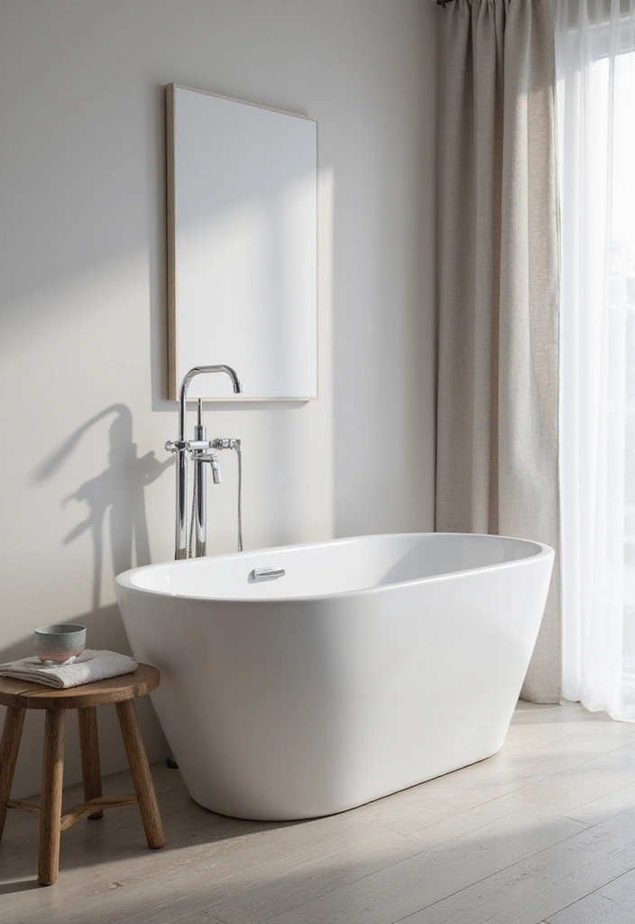 27 Scandinavian Bathroom Ideas That Are Bright and Minimal - 27. Elegant Bathtub Fittings