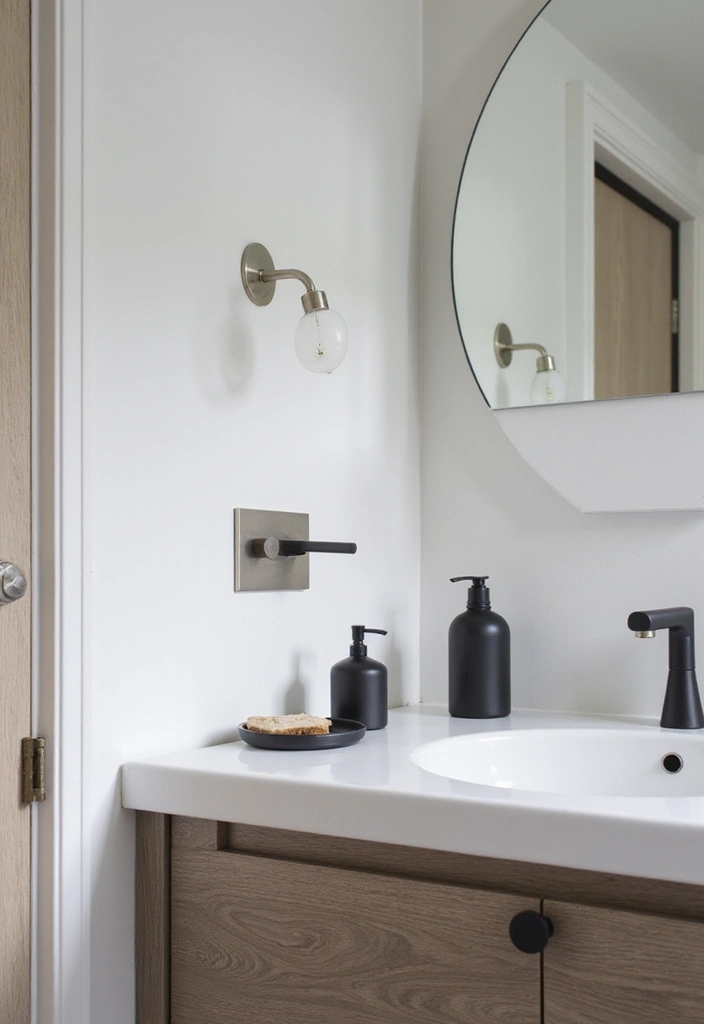 27 Scandinavian Bathroom Ideas That Are Bright and Minimal - 5. Sleek Hardware Choices