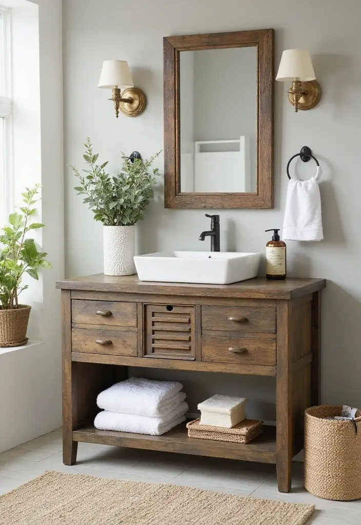 28 Bathroom Storage Ideas That Keep Everything Organized 21 28 Bathroom Storage Ideas That Keep Everything Organized - 21. Repurposed Furniture for Unique Storage