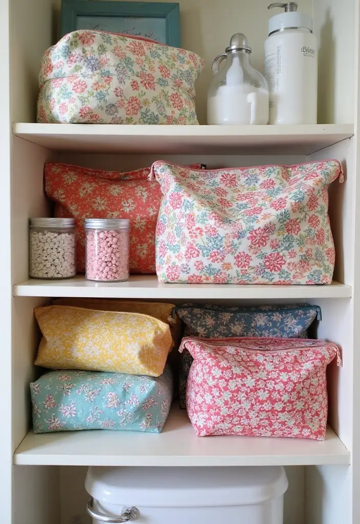 28 Bathroom Storage Ideas That Keep Everything Organized 24 28 Bathroom Storage Ideas That Keep Everything Organized - 24. Quilted Bags for Travel Items