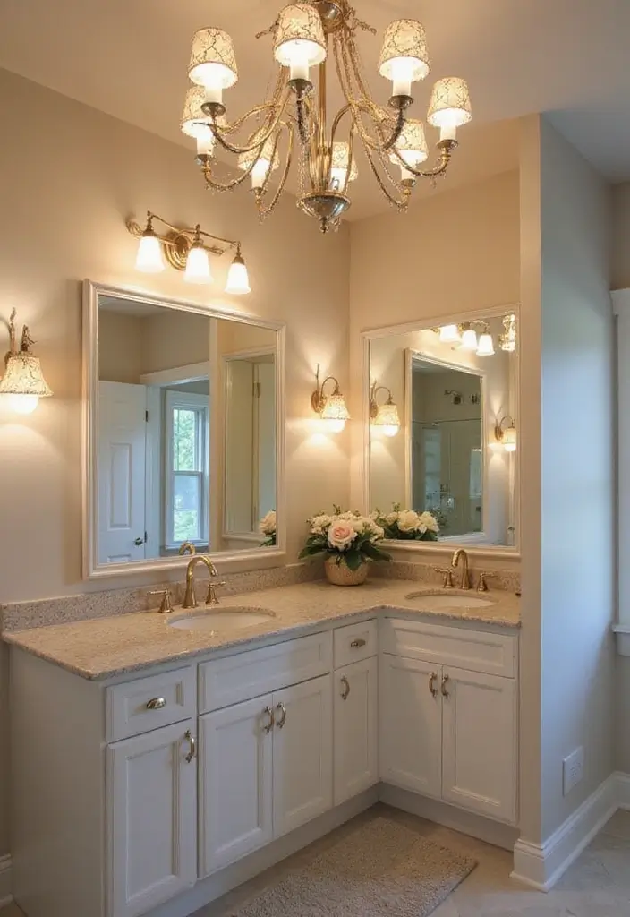 30+ Bathroom Ideas for a Stylish and Functional Home 5 30+ Bathroom Ideas for a Stylish and Functional Home - 5. Elegant Lighting Fixtures