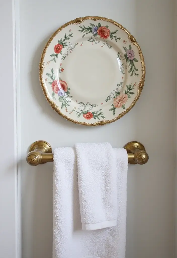 30+ Bathroom Towel Hanging Ideas That Are Smart and Stylish 25 30+ Bathroom Towel Hanging Ideas That Are Smart and Stylish - 25. Ceramic Plate Towel Holder