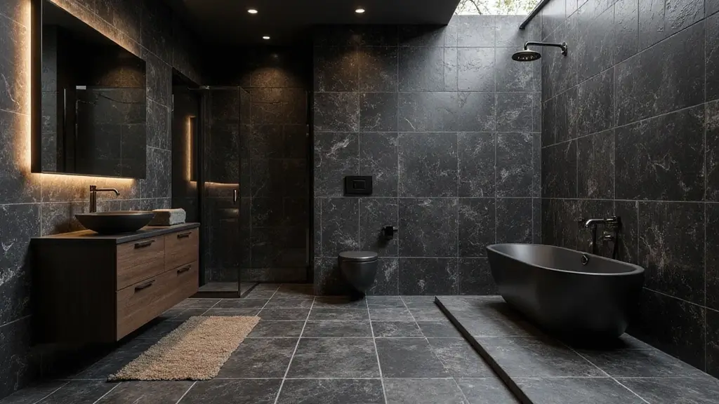 30 Black Tile Bathroom Ideas That Are Modern and Striking