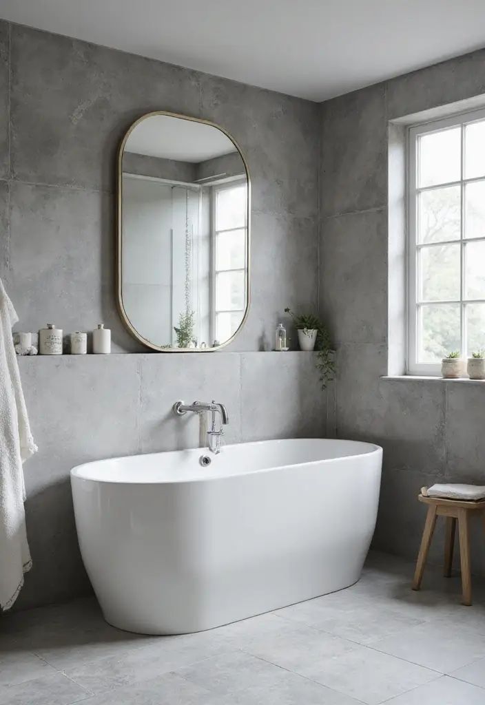 30+ Grey and White Bathroom Ideas That Always Look Elegant 21 30+ Grey and White Bathroom Ideas That Always Look Elegant - 21. Easy-to-Clean Surfaces