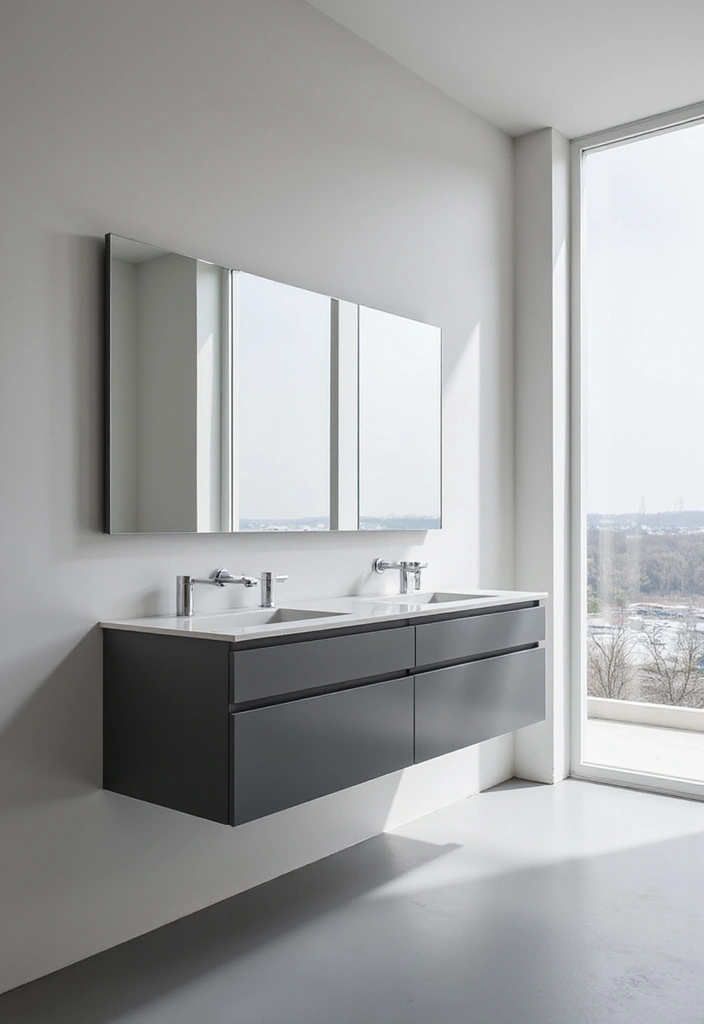 30+ Grey and White Bathroom Ideas That Always Look Elegant 5 30+ Grey and White Bathroom Ideas That Always Look Elegant - 5. Clean Lines and Angles