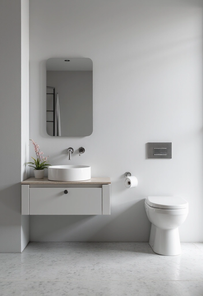30+ Grey and White Bathroom Ideas That Always Look Elegant 8 30+ Grey and White Bathroom Ideas That Always Look Elegant - 8. Minimalist Accessories