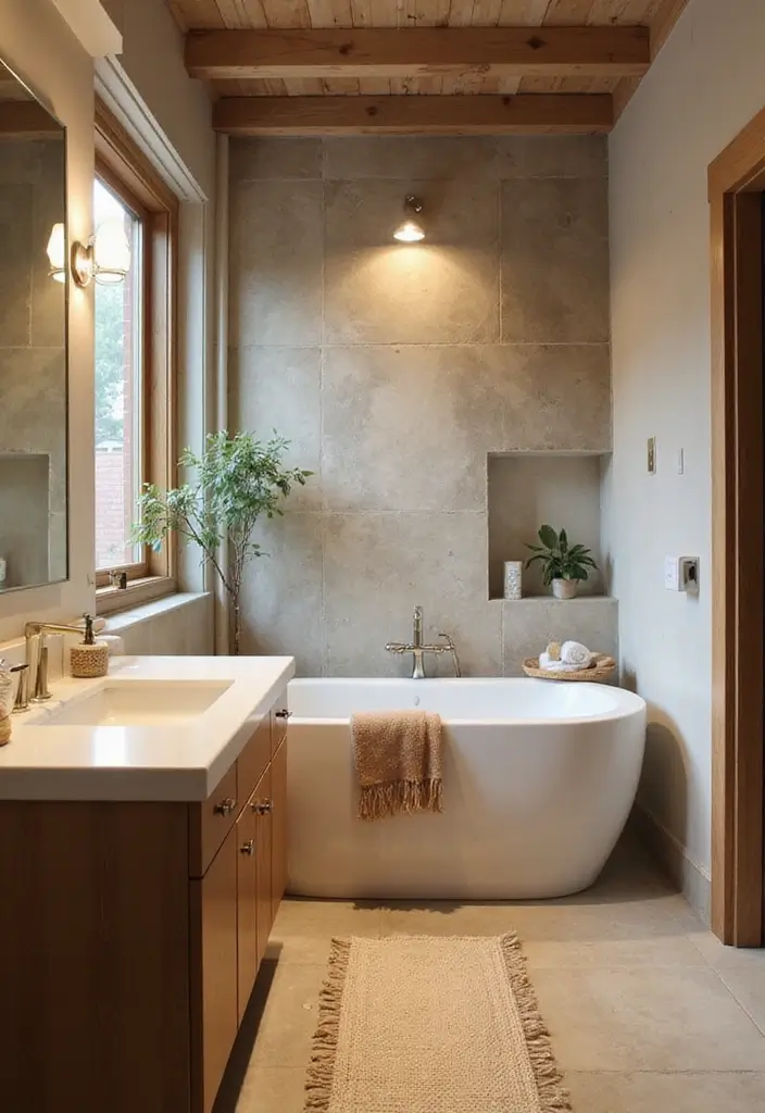 30+ Small Bathrooms with Bathtub Ideas That Fit Perfectly 26 30+ Small Bathrooms with Bathtub Ideas That Fit Perfectly - 26. Eco-Friendly Bathtub Options