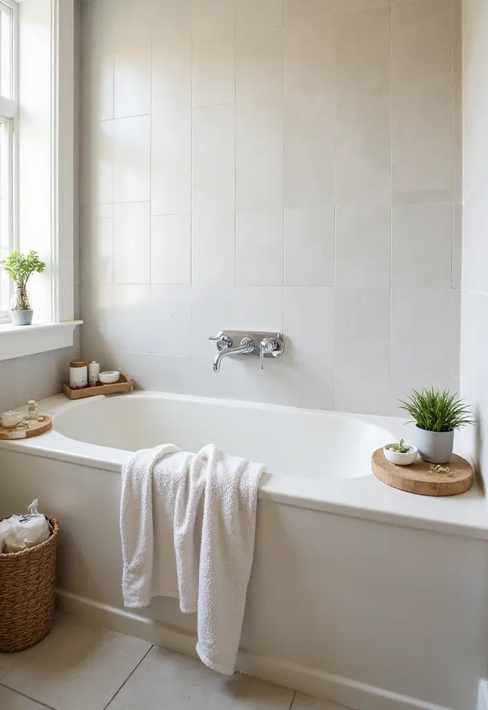 30+ Small Bathrooms with Bathtub Ideas That Fit Perfectly 28 30+ Small Bathrooms with Bathtub Ideas That Fit Perfectly - 28. Spa-inspired Accessories