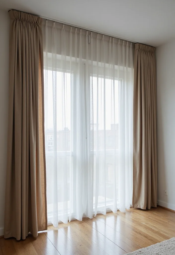 10 Loft Curtain Ideas for Flexible Stylish Space Division 6. Functional Foldable Curtains Space Saving Solutions